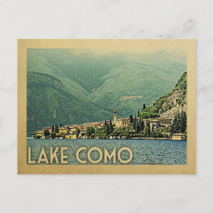 Sjö Como-vykort Italien Vintage resor Vykort