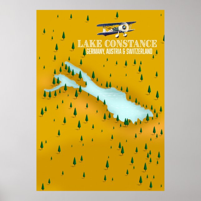 Sjö Constance Tyskland, Österrike och Schweiz Poster (Framsidan)