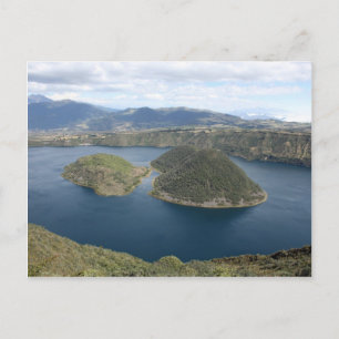 Sjö Cuicocha - A Volcanic Crater Sjö i Ecuador Vykort