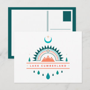 sjö cumberland kentucky boho rainbow måne vykort