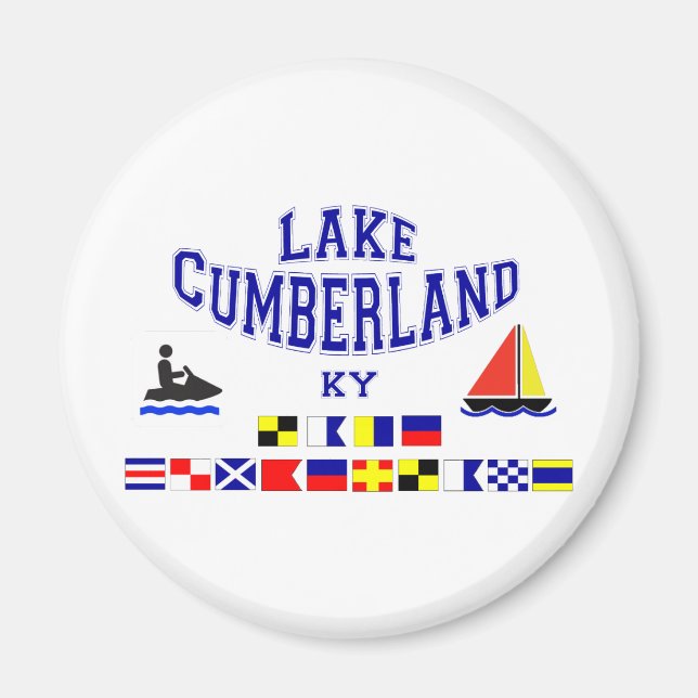 Sjö Cumberland KY Sig Flagga Magnet (Framsidan)