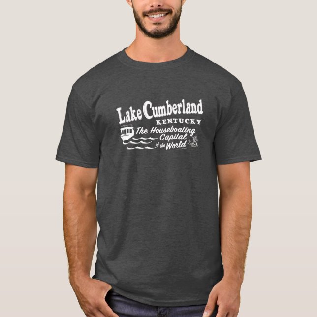 Sjö Cumberland TShirt - Vit på Mörk Grått T Shirt (Framsida)