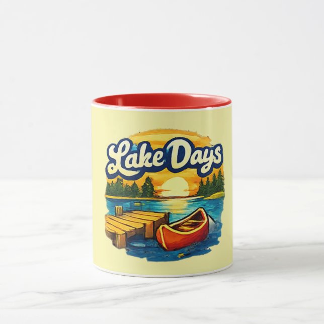 Sjö dagar | Perfekt sommar sjö liv Mugg (Center)