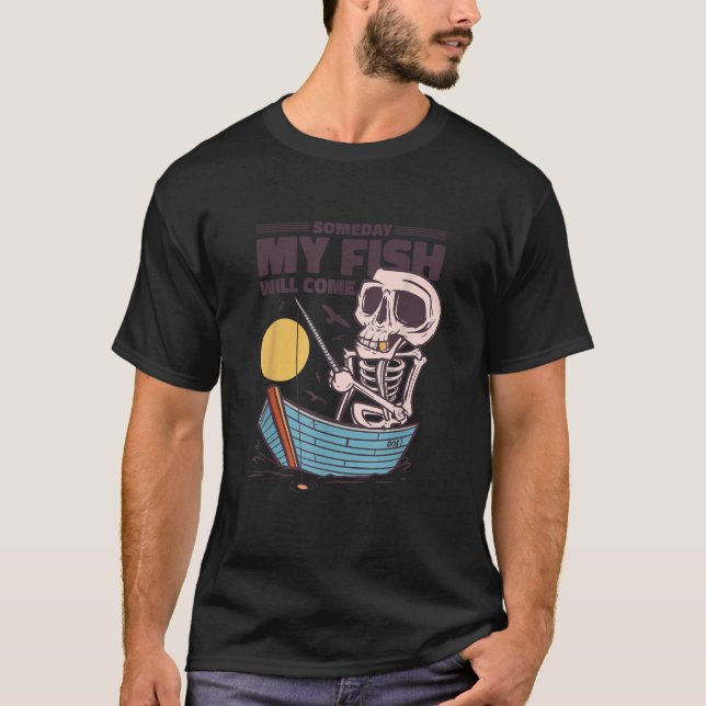 Sjö-dagen för Skeletonfiske T Shirt (Framsida)