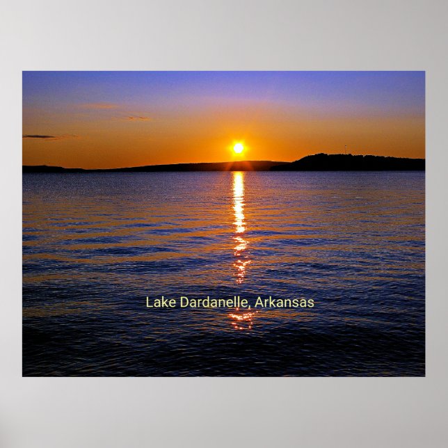 Sjö Dardanelle, Arkansas sunset Poster (Framsidan)