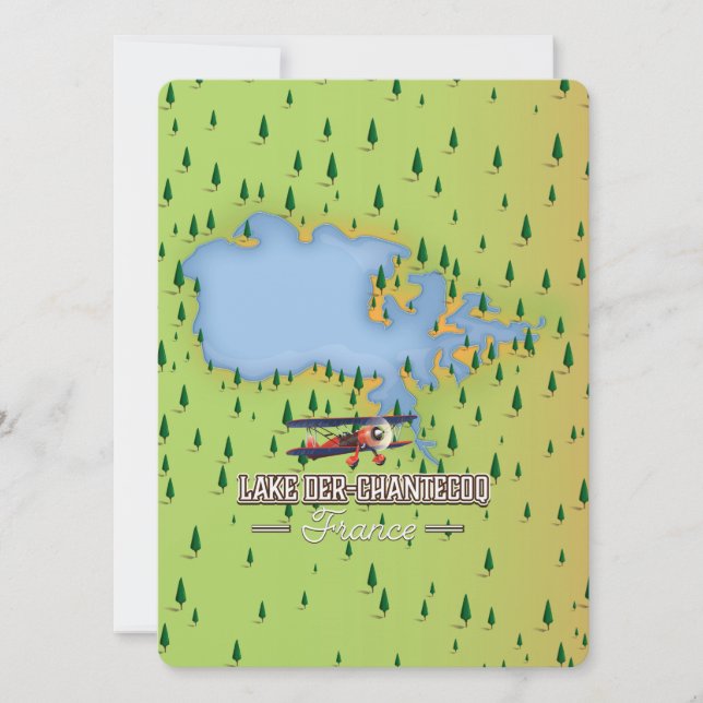 Sjö Der-Chantecoq, frankrike Sjö Karta (Framsida)