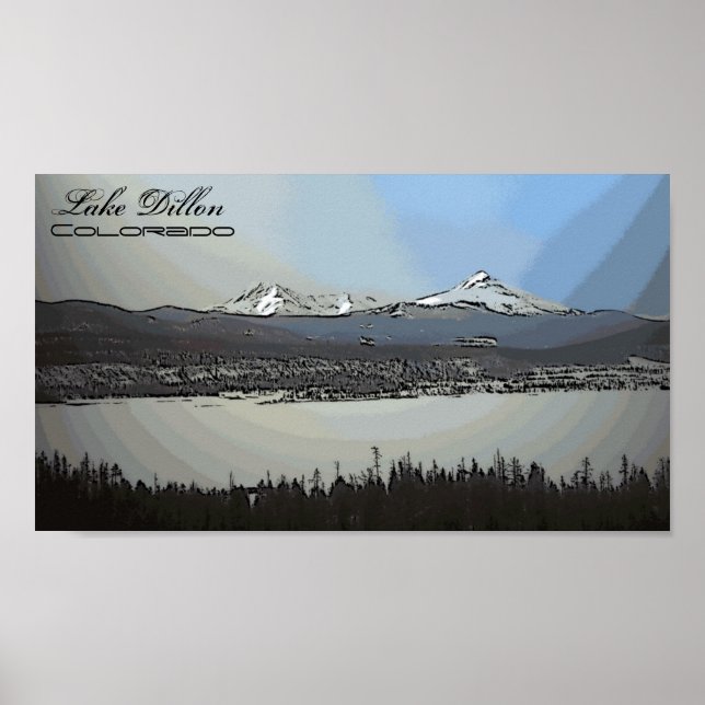 Sjö Dillon Colorado scenic poster (Framsidan)
