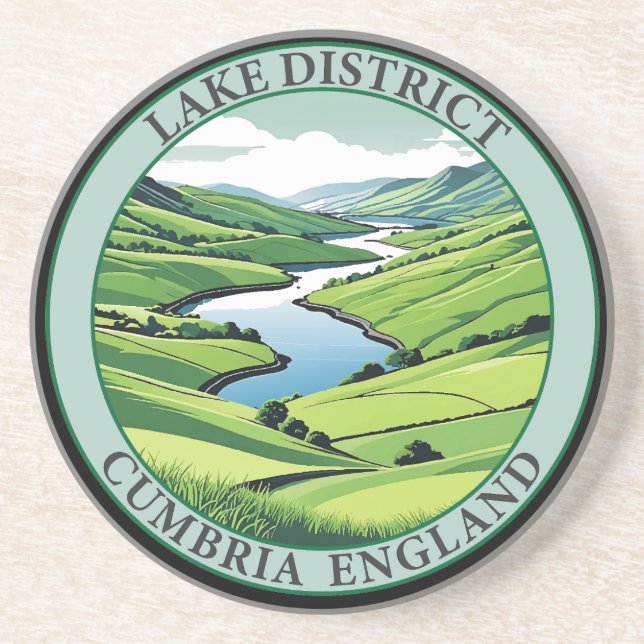 Sjö District Cumbria England Underlägg (Framsidan)