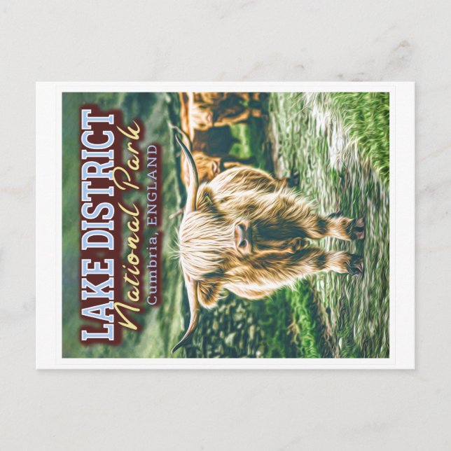 SJÖ DISTRICT NATIONAL PARK - CUMBRIA ENGLAND VYKORT (Framsida)