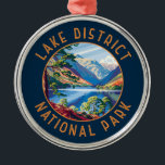 Sjö District National Park England Distress Julgransprydnad Metall<br><div class="desc">Konstruktion av vektorbilder i nationalparken i sjö. Det är det största av de tretton parker i England och Wales.</div>