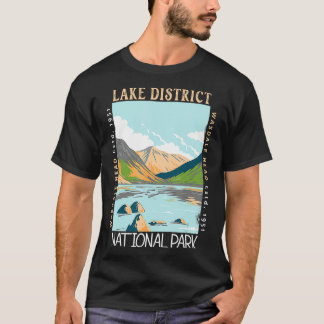 Sjö District National Park England Distress Vin T Shirt