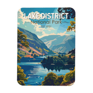 Sjö District National Park England Travel Art Magnet