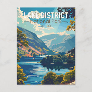 Sjö District National Park England Travel Art Vykort