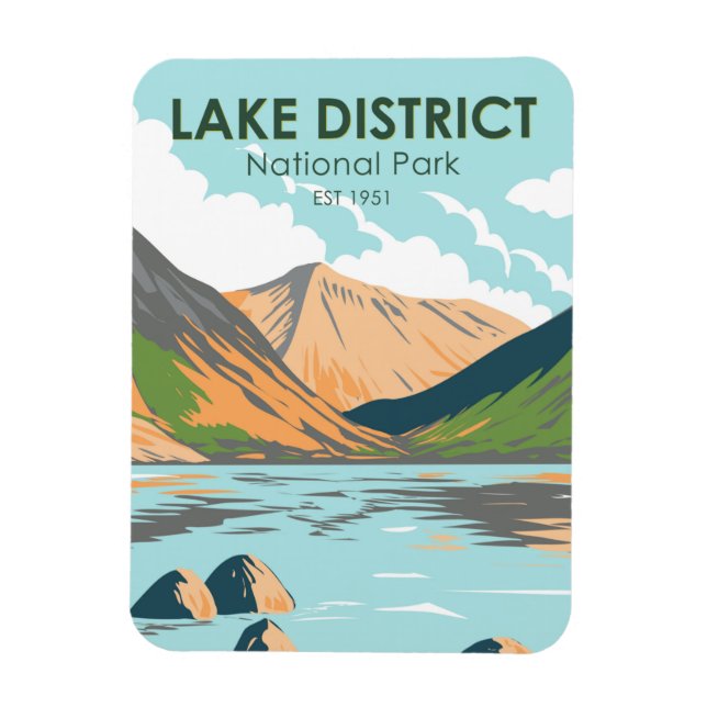 Sjö District National Park Wasdale Head England Magnet (Vertikal)