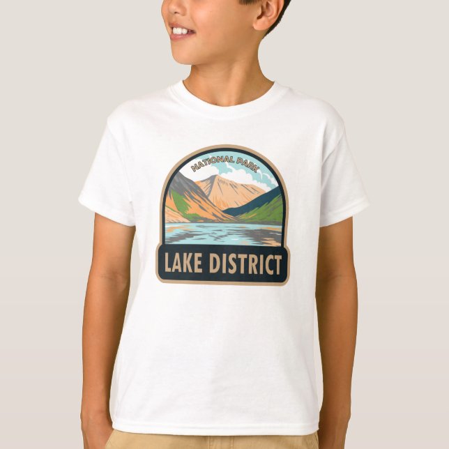 Sjö District National Park Wasdale Head England T Shirt (Framsida)