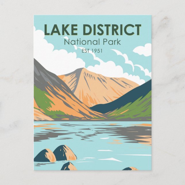 Sjö District National Park Wasdale Head England Vykort (Framsida)