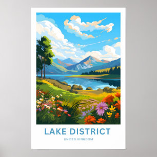 Sjö District United Kingdom Travel Print Poster