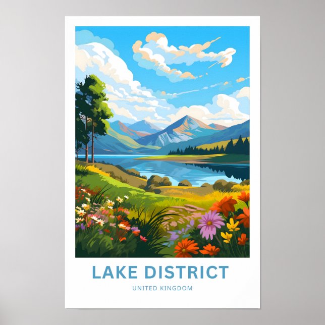Sjö District United Kingdom Travel Print Poster (Framsidan)
