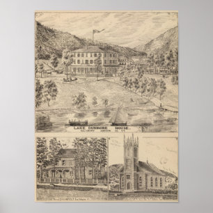 Sjö Dunmore House i Salisbury Poster
