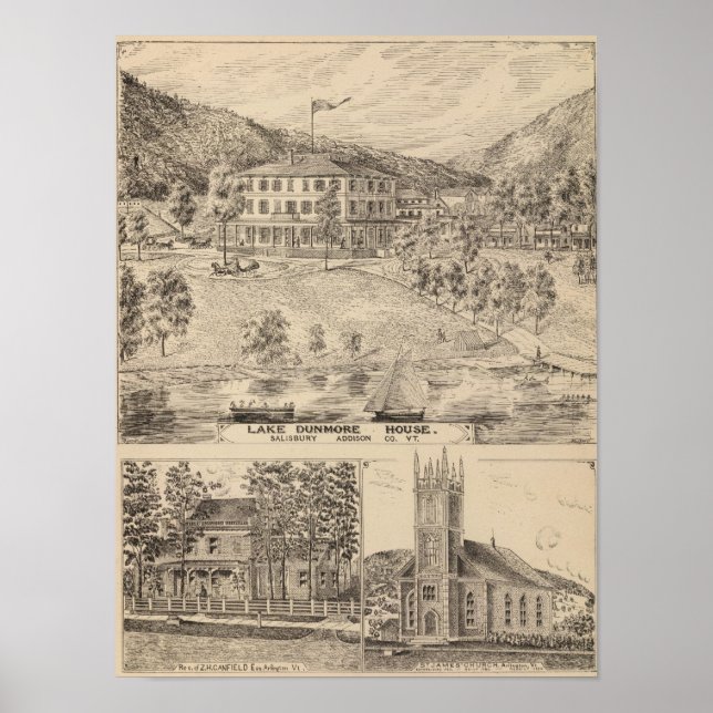 Sjö Dunmore House i Salisbury Poster (Framsidan)