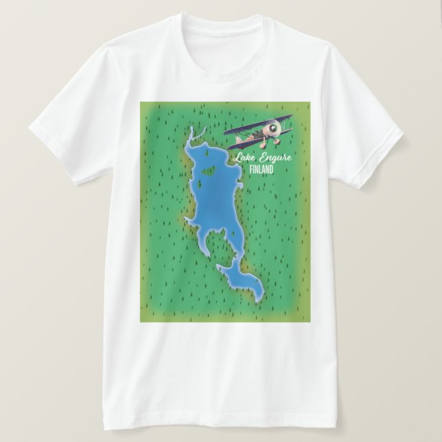 Sjö Engure Finlandskarta T Shirt (Design framsida)