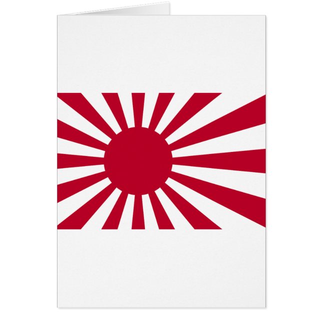 Sjö- Ensign av Japan - japansk resningsolflagga Hälsningskort (Framsidan)