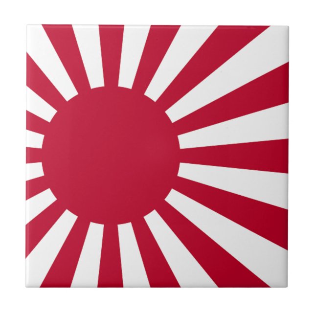 Sjö- Ensign av Japan - japansk resningsolflagga Kakelplatta (Framsidan)