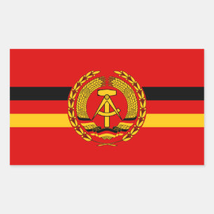 Sjö- Ensign av öster - tysk marin (1960-1990) Rektangulärt Klistermärke