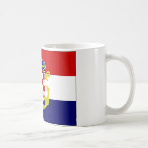 Sjö- Ensignflagga för Kroatien Kaffemugg