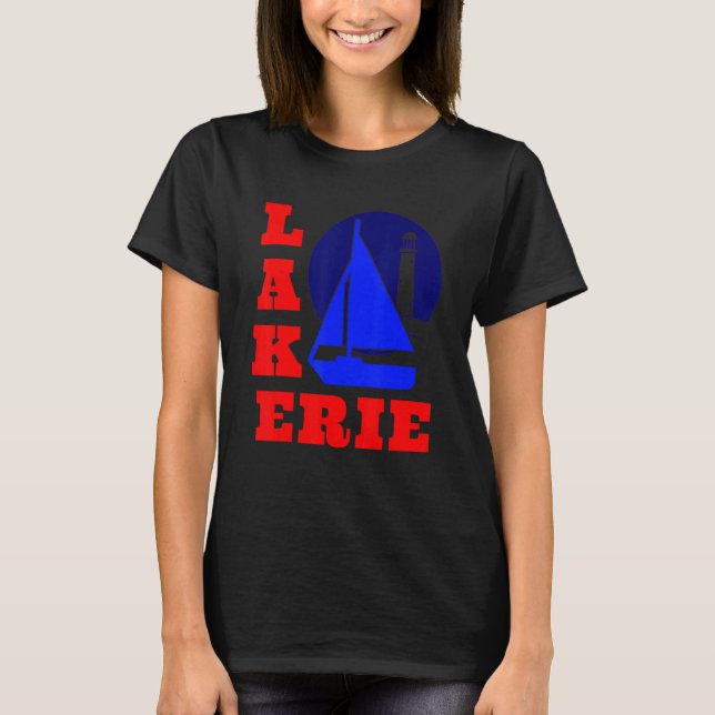 Sjö Erie Boating Souvenir Family Matching Group R T Shirt (Framsida)