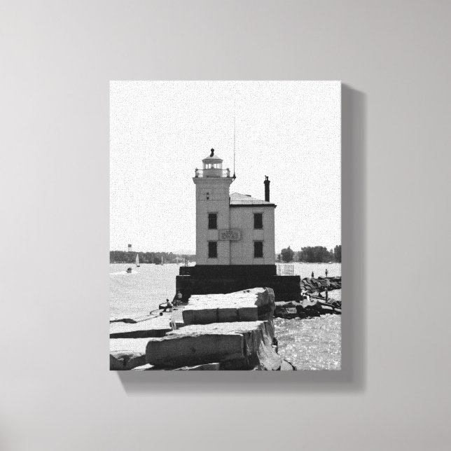 Sjö Erie Lighthouse Canvastryck (Framsida)
