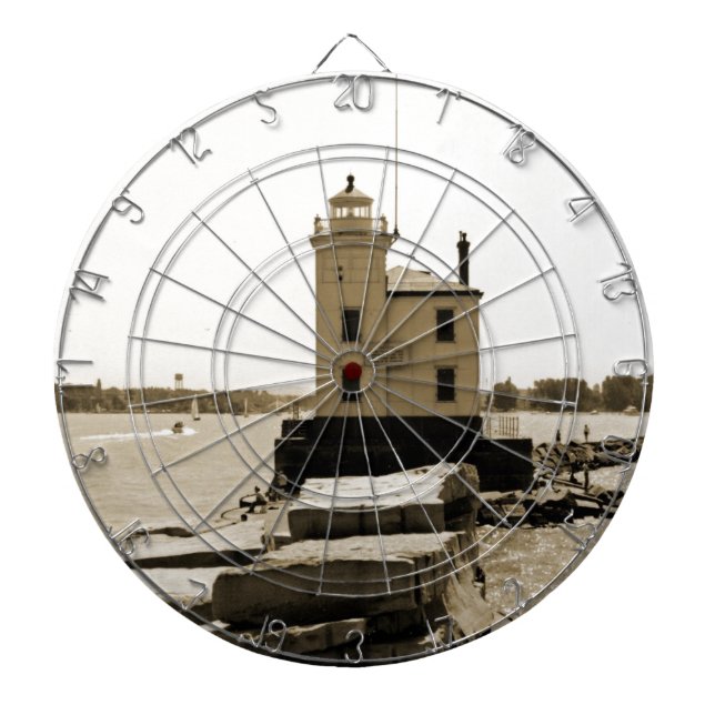 Sjö Erie Lighthouse Darttavla (Framsidan)