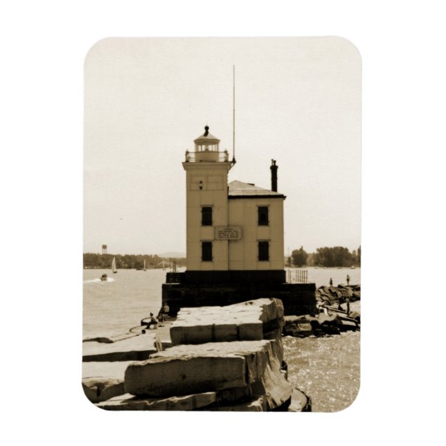 Sjö Erie Lighthouse Magnet (Vertikal)