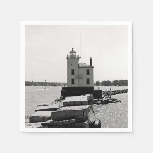 Sjö Erie Lighthouse Pappersservett (Framsidan)