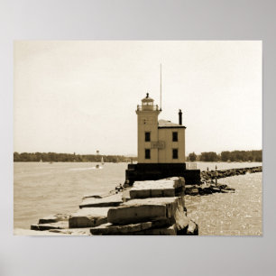 Sjö Erie Lighthouse Poster