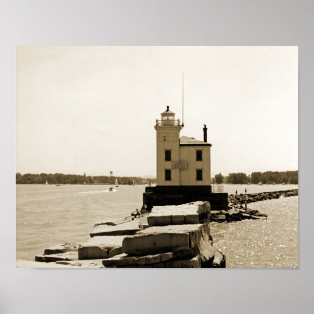 Sjö Erie Lighthouse Poster (Framsidan)