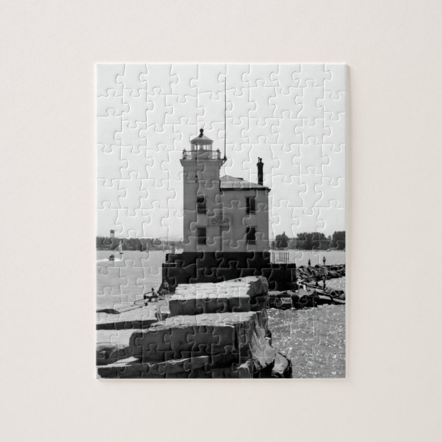 Sjö Erie Lighthouse Pussel (Vertikal)