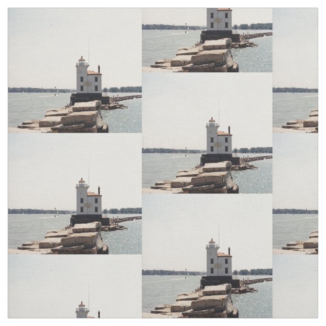 Sjö Erie Lighthouse Tyg (Provkarta)
