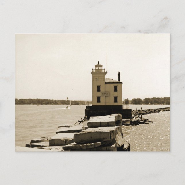Sjö Erie Lighthouse Vykort (Framsida)