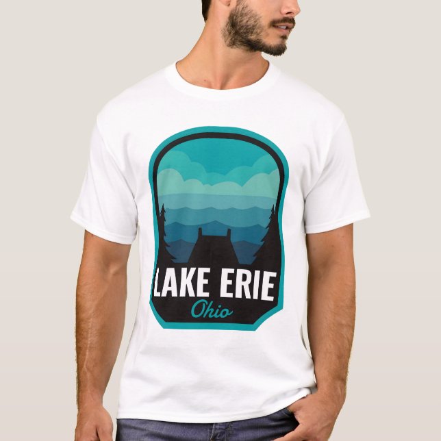 Sjö Erie Ohio Summer T Shirt (Framsida)