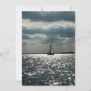 Sjö Erie Sailboat-fotokort Tack Kort