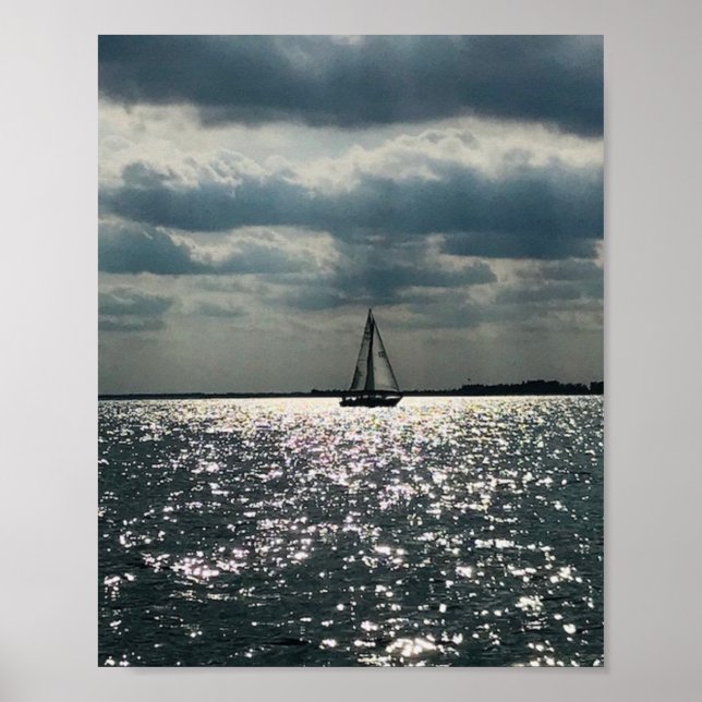 Sjö Erie Sailboat Photography Poster (Framsidan)