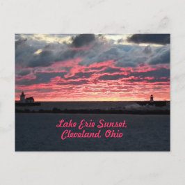 Sjö Erie Sunset (Cleveland) vykort