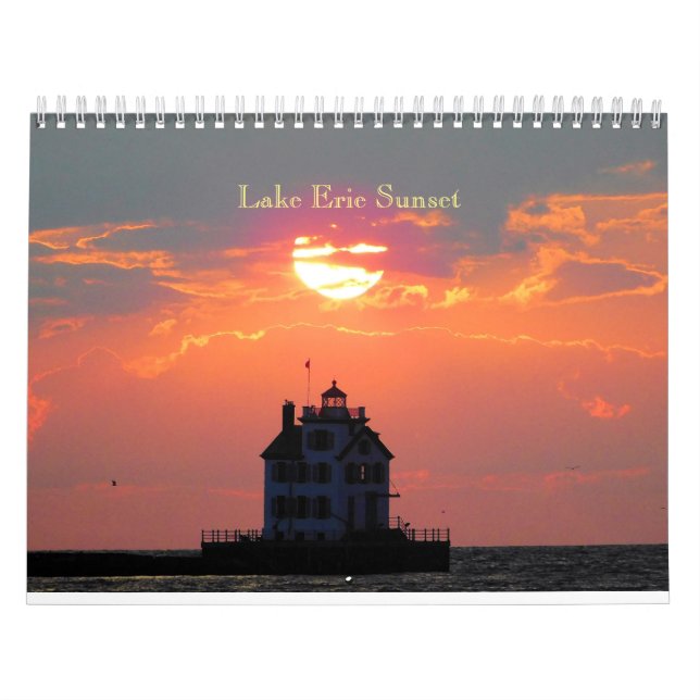 Sjö Erie Sunset Kalender (Omslag)