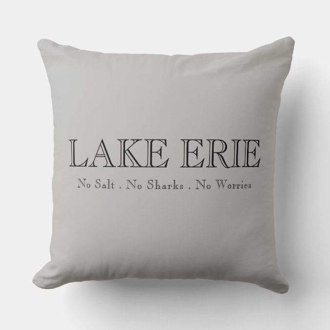 Sjö Erie, Underbara Sjö humor, inga hajar, inget s Kudde (Framsida)