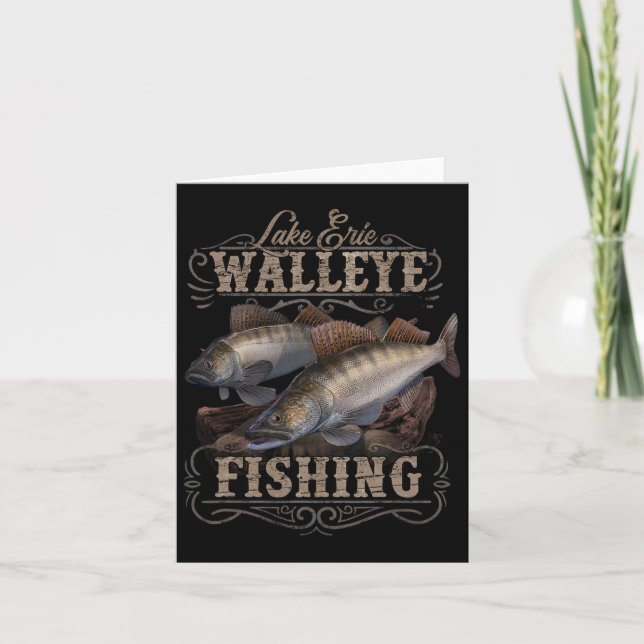 Sjö Erie Walleye Fisherman Kort (Framsida)
