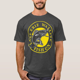 Sjö Erie Walleye-fisk på  T Shirt