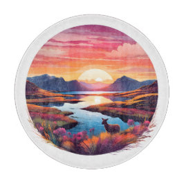 Sjö Ewe Sunset i Skottland