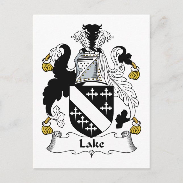 Sjö Family Crest Vykort (Framsida)