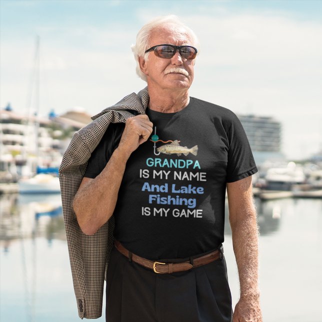 Sjö Farfar T Shirt (Grandpa is My Name and Lake Fishing is My Game)